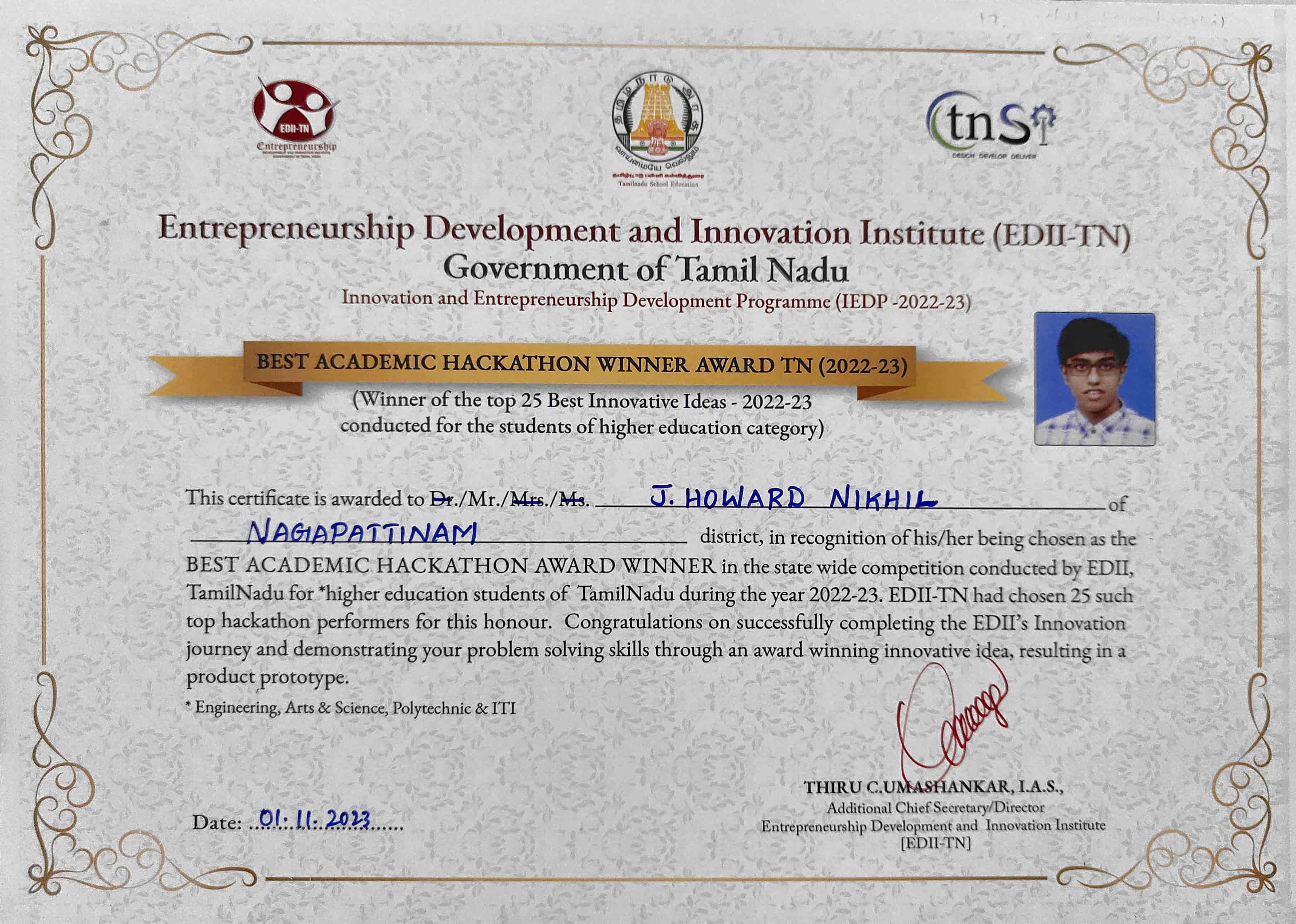 Student Innovator Award