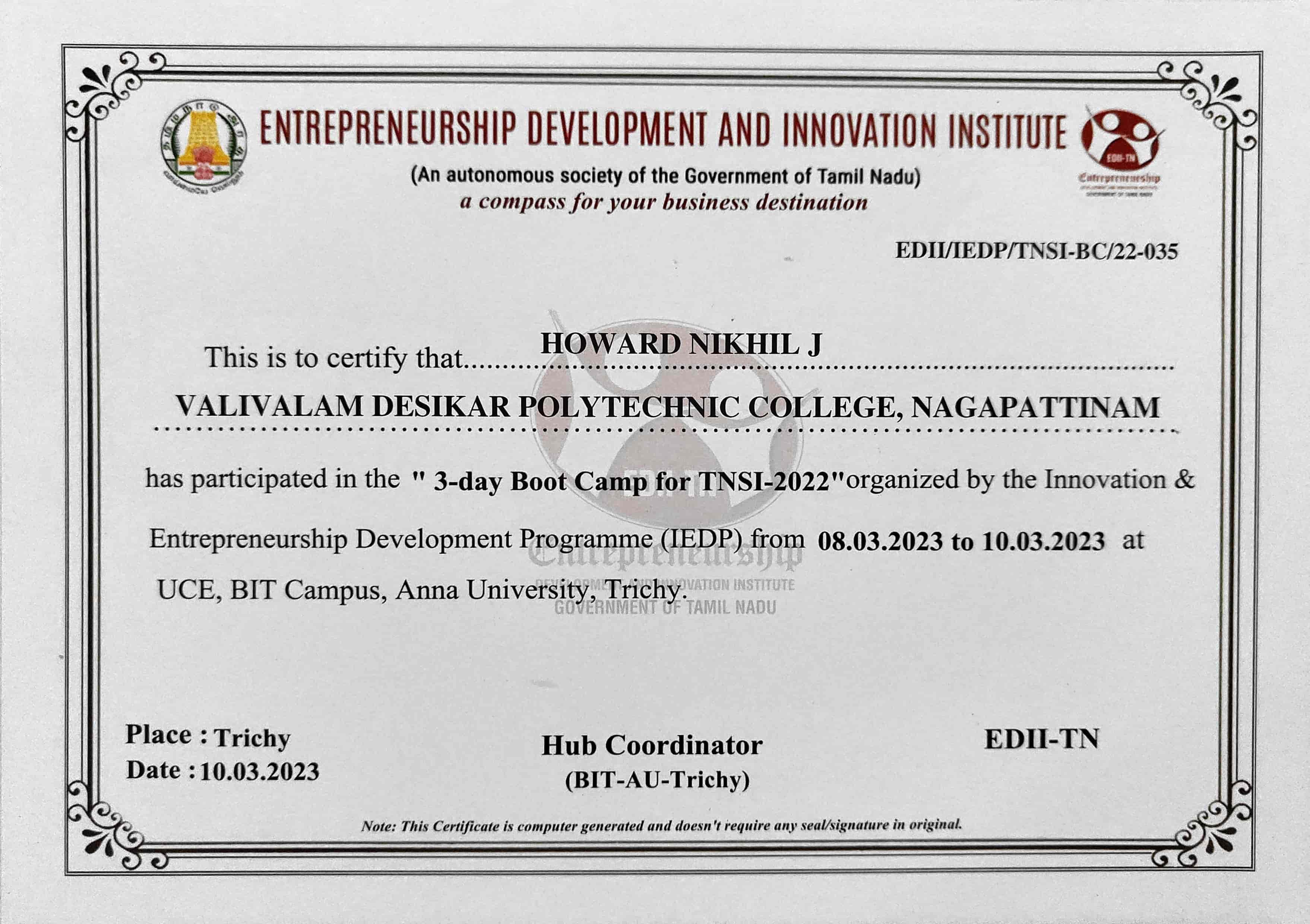 Entrepreneurship Development