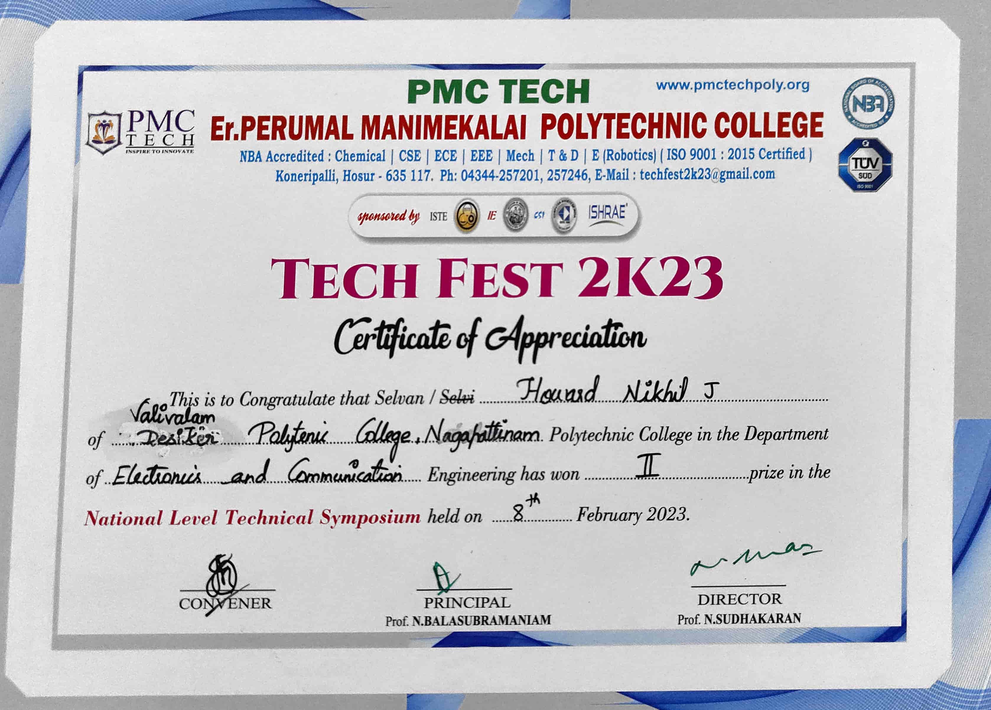 National Level Technical Symposium